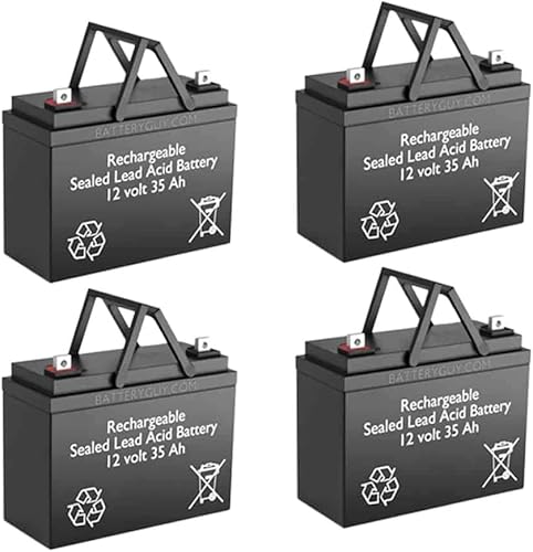 Batería de plomo ácido sellada recargable de 12V 35Ah (cantidad de 4)