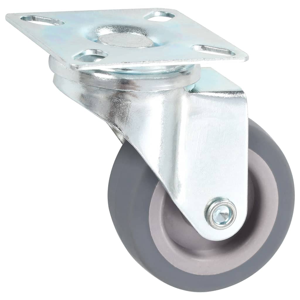 44 x Lenkrollen 50mm | Transportrollen Möbelrollen Rollen Set für Möbel | Max 35 kg (je Rolle) - Grau Rollendurchmesser: 50 mm