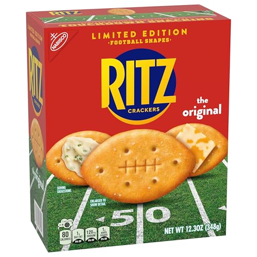 RITZ Football Shapes Original Crackers, Snacks for Kids and Adults, Party Snacks, Limited Edition, 12.3 oz (Pack of 2) - image 9