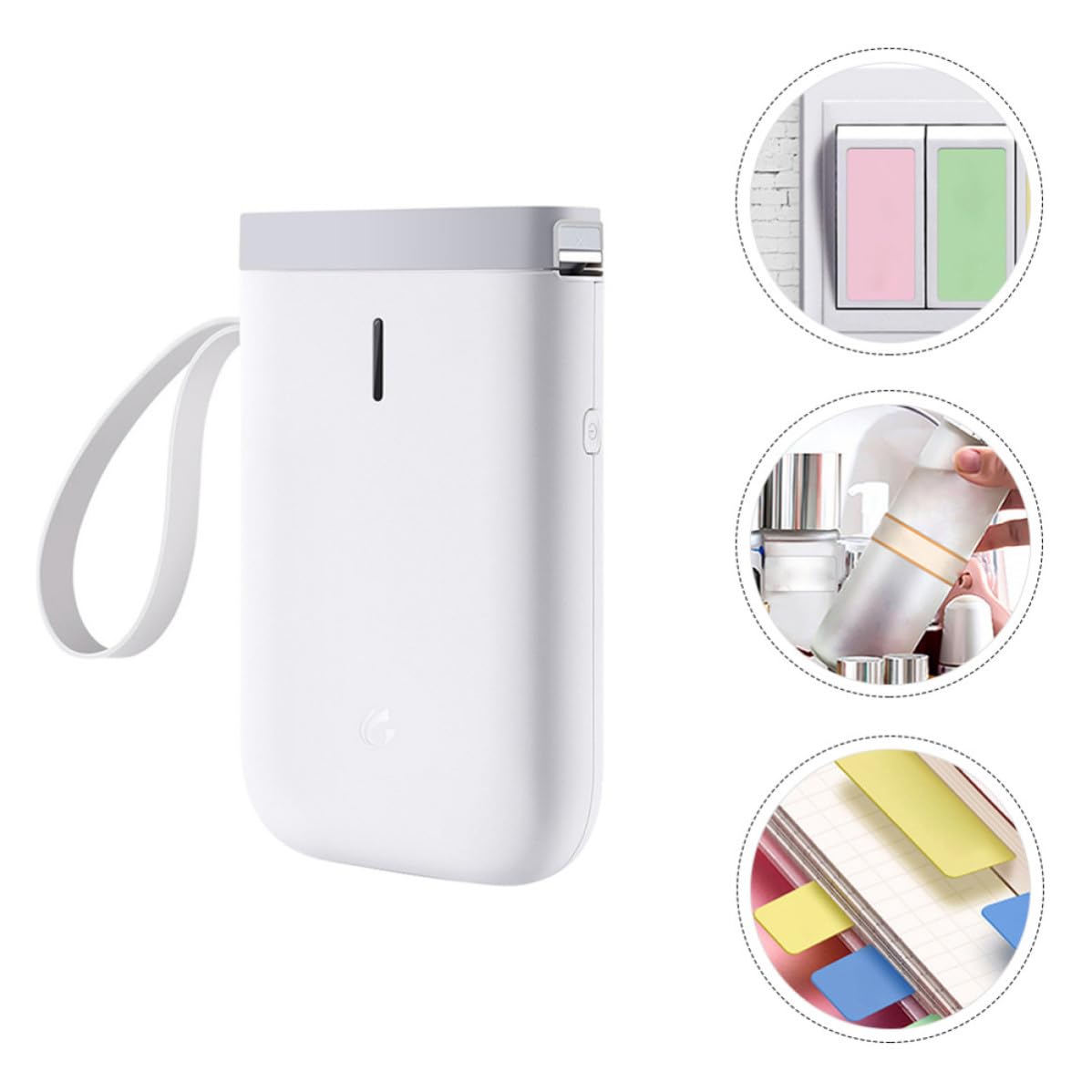 Stampante Termica per Etichette Portatile, Bianco, 200 Dpi