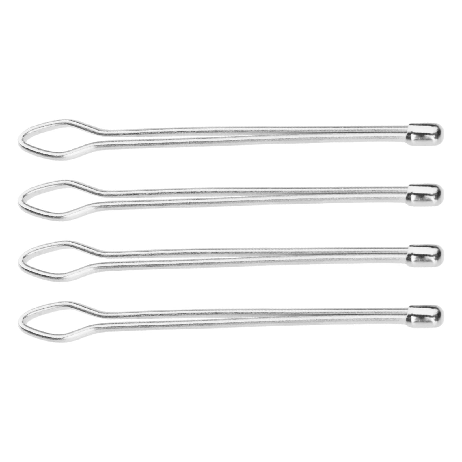 Professional Metal Elastics Band Threader Set 4Pcs Sewing Tool with Smooths Edges Metal Threading Device