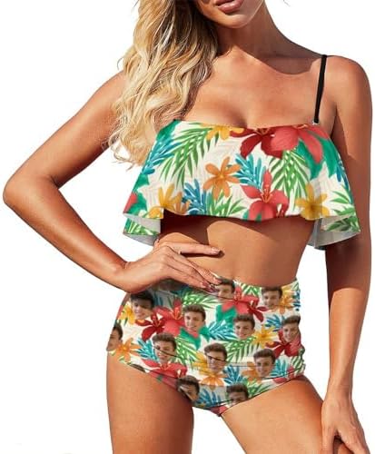 Personalized Swimsuit for Women, Custom Face Swimwear for Bride T...
