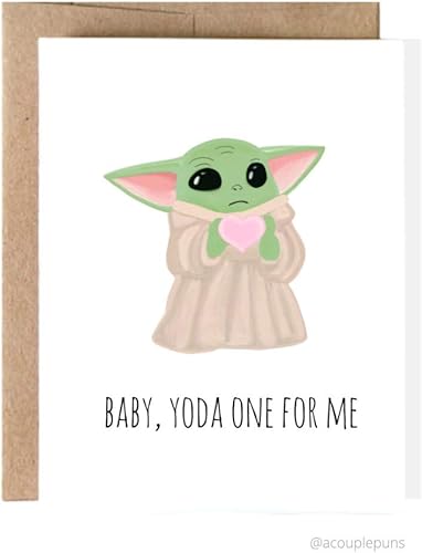Baby Yoda Baby Yoda Card, Yoda one for me, Yoda Card, Starwars Card, Star Wars Card