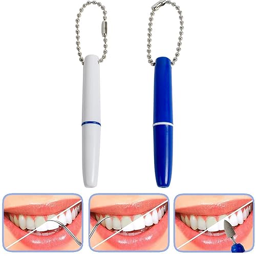 Removedor de placa portátil y sarro, removedor de manchas de dientes de doble viaje, borrador de dientes, kit de dientes dentales, púa interdental
