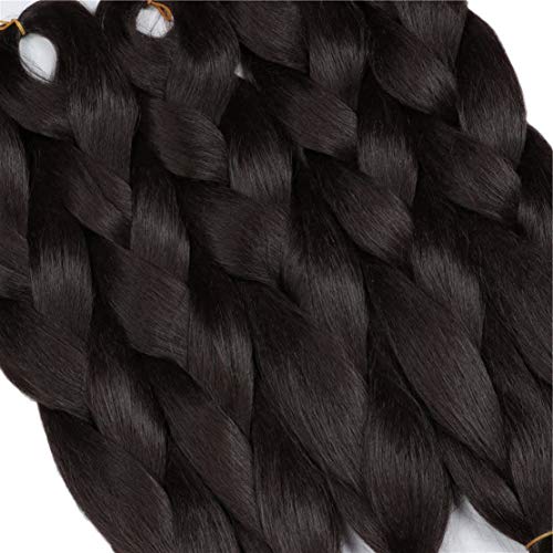 Nero # Colore Uncinetto Trecce lungo Ombre