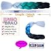 NATURAL BEAUTY Synthetic Braiding Hair Bundles Ombre Twist Braiding Hair Fiber Jumbo Hair Extensions for Women (3 Bundles, Purple-Lake Blue-Light Purple)