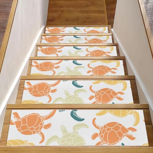 Alfombra para peldaños de escalera alfombras antideslizantes de madera interiores 8x30 15 u 2