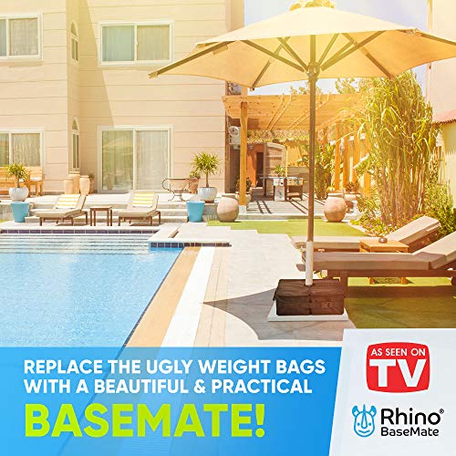 Rhino Slot Opening Umbrella Base Weight, 18" ~ Fits Any Offset, Cantilever & Any Outdoor Patio Umbrella Stand ~ Easy Set up (Black) - Thumbnail 3