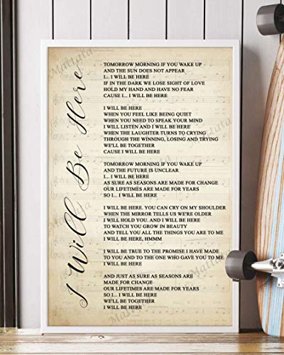 Mattata I Will Be Here Lyrics Poster