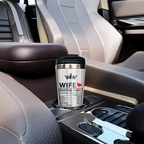 Cvroy Wife Gift Ideas Tumbler - I Love You Gifts For Her - Couple Wedding Anniversary Romantic Gifts For Wife Mug - To My Wife Birthday Gifts From Husband For Mothers Day, Funny Coffee Cup 15Oz 1Pc #TOP2