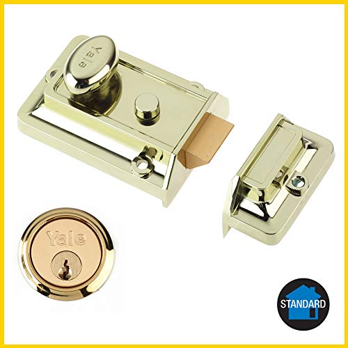 Yale P-77-Blx-Pb-60 Traditional Nightlatch, Standard Security, Brass Finish, 60 Mm Backset #TOP1