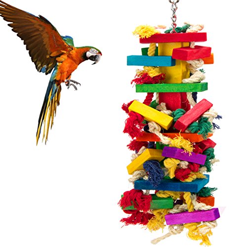 Extra Large Bird Parrot Toys for Macaws, African Grey, Amazon Parrots Bird Gifts
