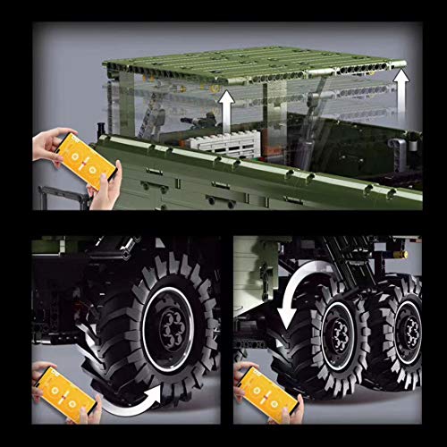 Onenineten Technik LKW Wohnmobil Bausteine, 2.4Ghz/APP RC Groß LKW Klemmbausteine Technik Bauset mit Fernbedienung und 9… – Bild 6