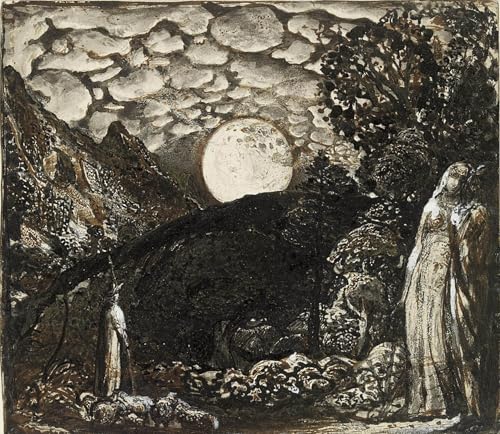 Tableau Toile Bergers sous la lune pour salon chaleureux 60x90