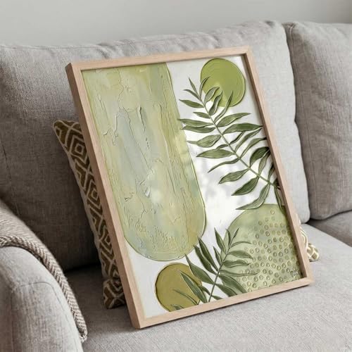 Image of kotart Aesthetic Boho Floral Art Home Decoration Painting | Floral Paintings With Frame For Living Room Bed Room Hotel Wall Decor Digital Reprint (25x37 inch)