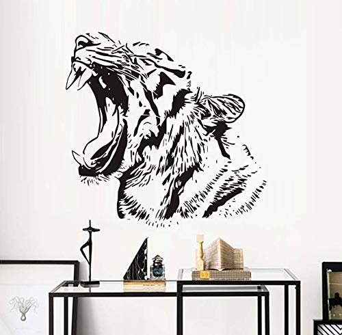 xlei Etiqueta De La Pared Animales Wildcat Tiger Pegatinas De Pared para Habitaciones De Niños Extraíble De Vinilo Extraíble Arte De La Pared Tatuajes De Pared Wallpaper Home Decor59X58Cm