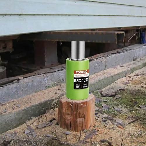 Image of 10 Ton Hydraulic Cylinder Jack,2 inch Stroke Hydraulic Ram Jack, Porta Power Automatic Retracting Jack, Green