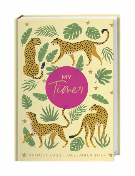 Jungle Style Timer Schülerkalender A5. Top ausgestatteter Buchkalender für Schule und Studium: Der praktische Terminplaner im wilden ... ab August 2023