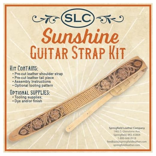 DIY Sunshine Guitar Strap Kit with Hermann Oak Leather