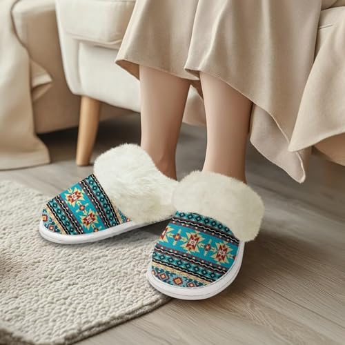 Womens House Slippers Warm Winter House Shoes Fluffy Memory Foam Indoor Home Shoes Cozy Slipper3