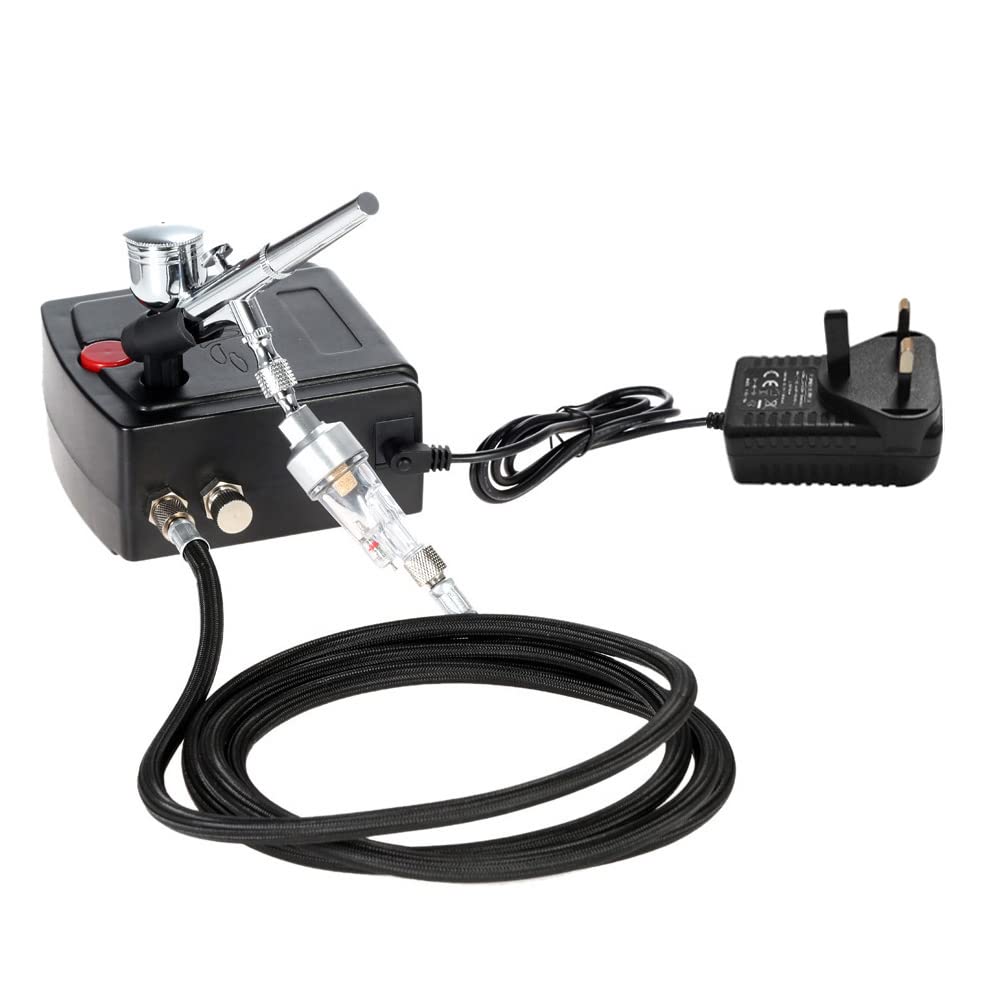 Weytoll - Compressore d'aria portatile per aerografo, kit per pittura artistica, artigianato, torta, spruzzatura, set di utensili per unghie