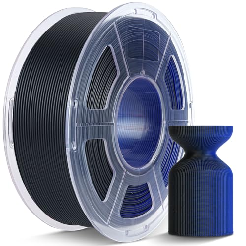 Image of JAYO Dual Color Matte PLA 3D Printer Filament 1.75mm, Black-Blue Two-Tone PLA, Matte Finish Hides Layer Lines, ±0.02mm Accuracy, 1.1kg (2.42 lbs) Spool, Fit Most FDM Printers