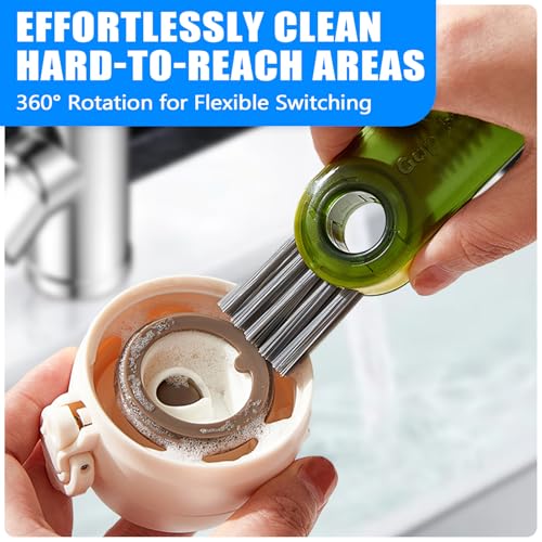 Image of Cup Lid Gap Cleaning Brush 3PCS Bottle Brushes 3 in 1 Cup Lid Gap Cleaner Crevice Cleaning Brush Home Kitchen Crevice Cleaning Tools (3PCS Style 4)