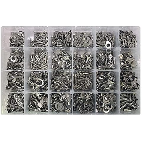 Sherco-Auto 1200 Piece High Temperature Non-Insulated Crimp Wire Terminals Assortment Kit - USA Made Cover