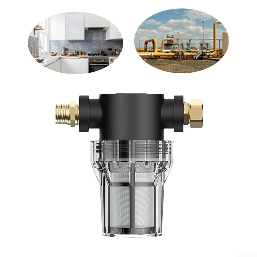 HpLive Gartenschlauch Filter mit 80 Mesh Edelstahlsieb DN15 1/2 Zoll Anschluss Hochdruckreiniger Wasserfilter für Gartenbewässerung