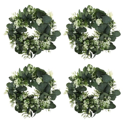 Mini couronnes décoratives d'eucalyptus pour habiller vos bougies - 2