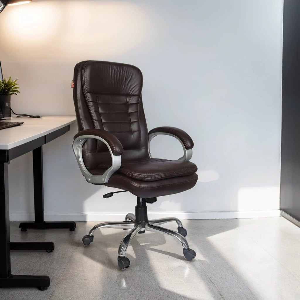 PALARIAL Elite Comfort Plus High-Back Executive Leather Office Chair with Adjustable Height - Brown (B0DFCZ6BVT) Amazon Price History, Amazon Price Tracker