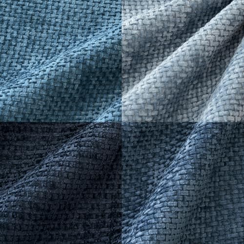 MIULEE Pack of 4 Couch Throw Pillow Covers 18x18 Inch Neutral Blue Soft Decorative Chenille Pillow Covers Farmhouse Accent Cushion Covers for Boho Western Home Coastal Decor Sofa Bedroom Living Room - Image 2