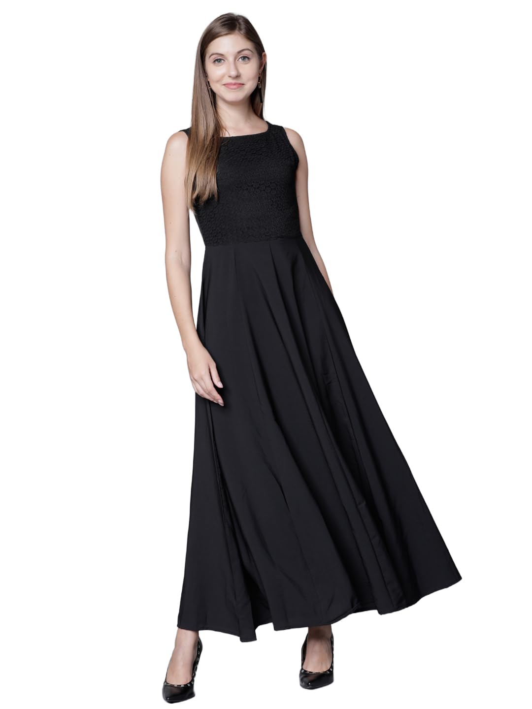 tokyo talkies Women's Sleeveless Boat Neck Solid Dresses | Stylish Dresses | Casual Dresses-picture-34