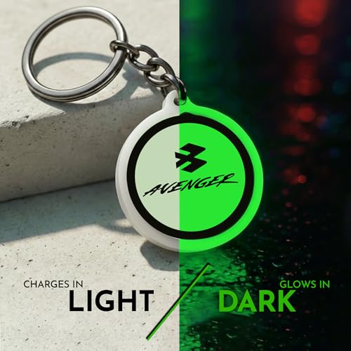 Image of Mi Glow Store Glow in Dark Keychain for Bike Men | Gift for Man | Bike Accessories | Charges in Light Glows in Dark | Key chain for Bike