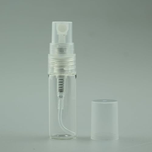 Miniatura 2 de ZbFwmx 20 unids vacío 0.1 fl oz claro niebla fina atomizador botella de vidrio spray perfume recargable botella vacía vidrio para viaje fiesta