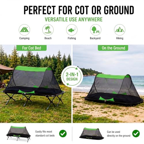 2 Carpas mosquiteras plegables pop up para camping 1 persona miniatura 4