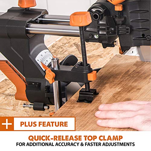 Evolution Power Tools R255SMSDB+ 15 Amp 10 in. Premium Dual Bevel Sliding Miter Saw w/Laser and Multi-Material Cutting Blade