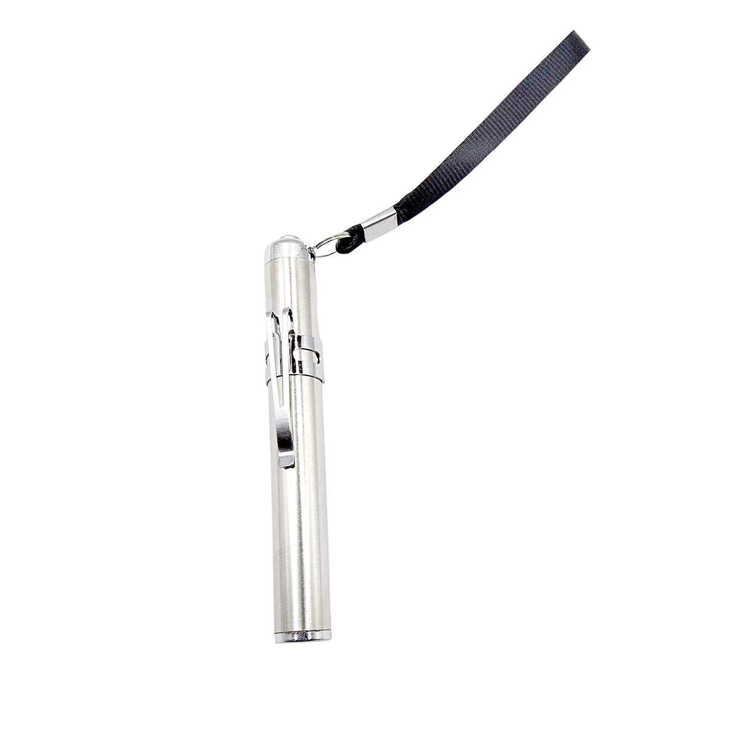 HCG Health Cure Generation Medical Pen Torch – Stainless Steel LED Doctor Torch Light with Clip & Button for Pupil Check, ENT, Eye & General Diagnostic Examination (Silver Finish) Pack of 1 (Silver)