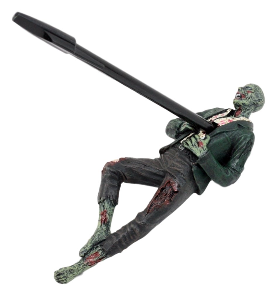 Ebros GiftWalking Dead Zombie Walker Hunter Impaled Zombie Pen Holder Figurine 6.75"L Office Desktop Zombies Apocalypse Pencil Holder