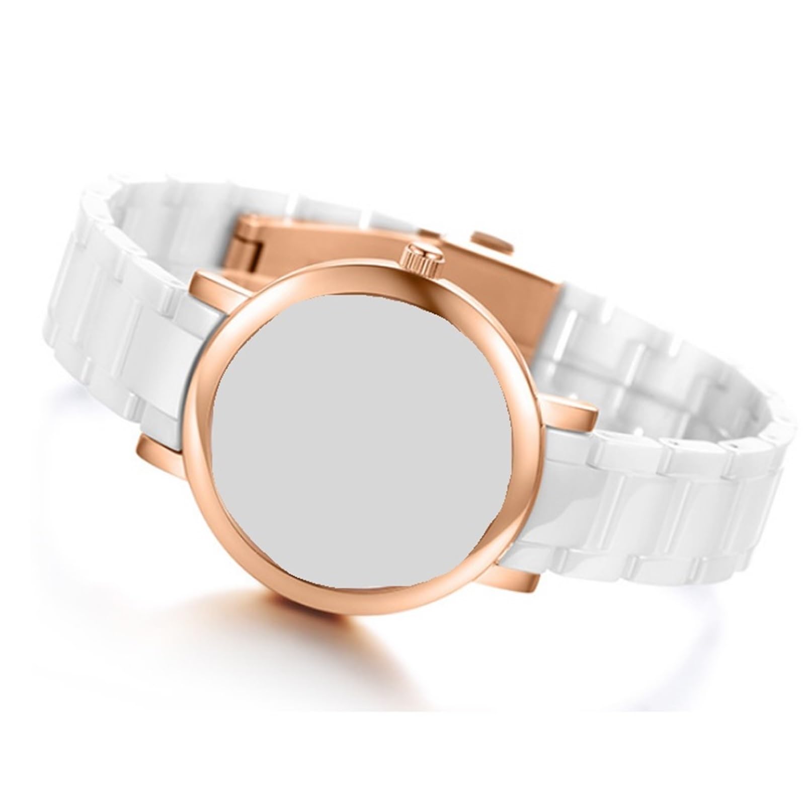 Correa de repuesto for reloj, pulsera de cerámica de acero inoxidable, correa pulida for mujeres y hombres