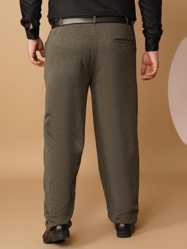 Image of OOMPH! Luxury Lycra Stretchable Formal Pants for Men | Stylish Slim Fit Men's Wear Trousers for Office or Party | Mens Fashion Dress Trouser Pant