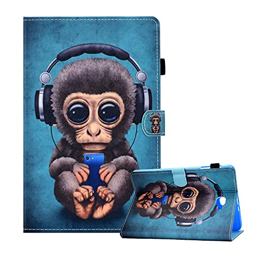 CXTcase Funda para Galaxy Tab A/A6 10,1 2016 SM T580/T585 Folio TPU+PU Función de Soporte Ultra Slim Protectora Smart Cover Tableta Carcasa Samsung Galaxy Tab A6 10,1 2016, Mono