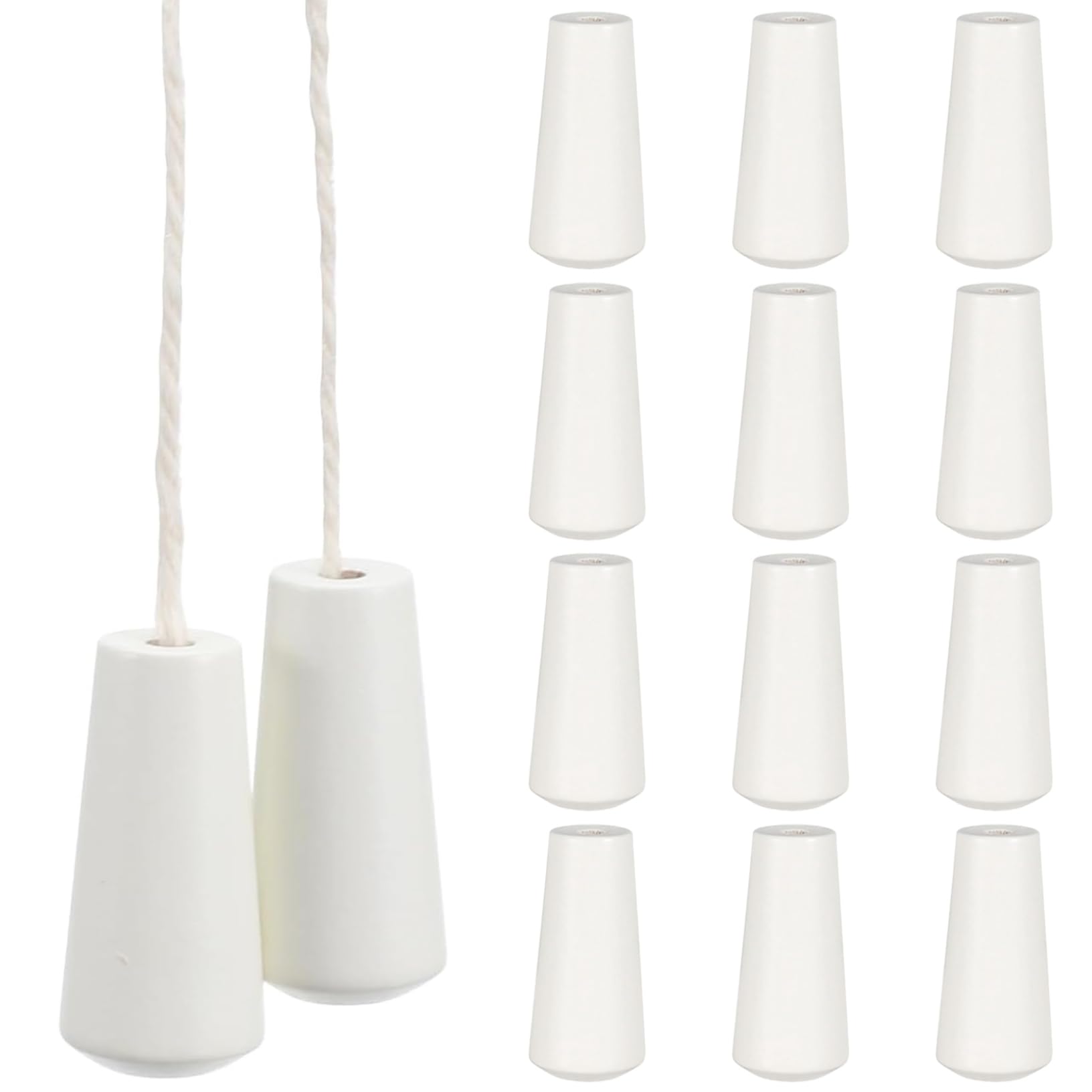 Vervevum 12Pcs Blind Pull Cord Knobs, Wooden Shade Pulls, Hanging Curtain Tassels for Window, Ceiling Fans, Light Decor, Shade Pulls