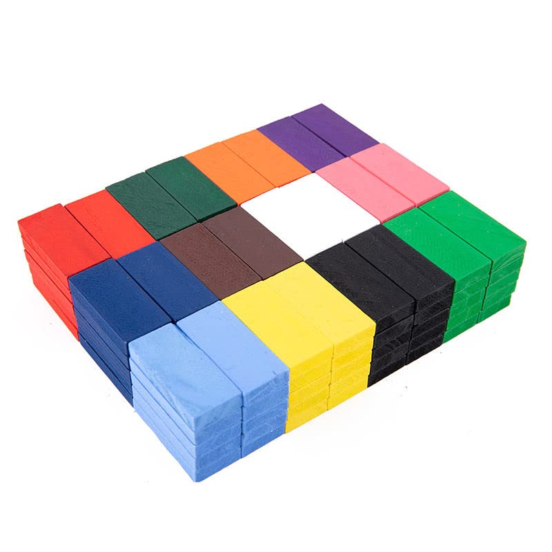 Leaffybezz Non-Toxic Building Blocks Set,Puzzles Learning Activity Puzzle Game for Kids Toys for Children Toys for 2,3,4,5 Years (Approx 100 Piece) (Wooden Domino Building Block) 3