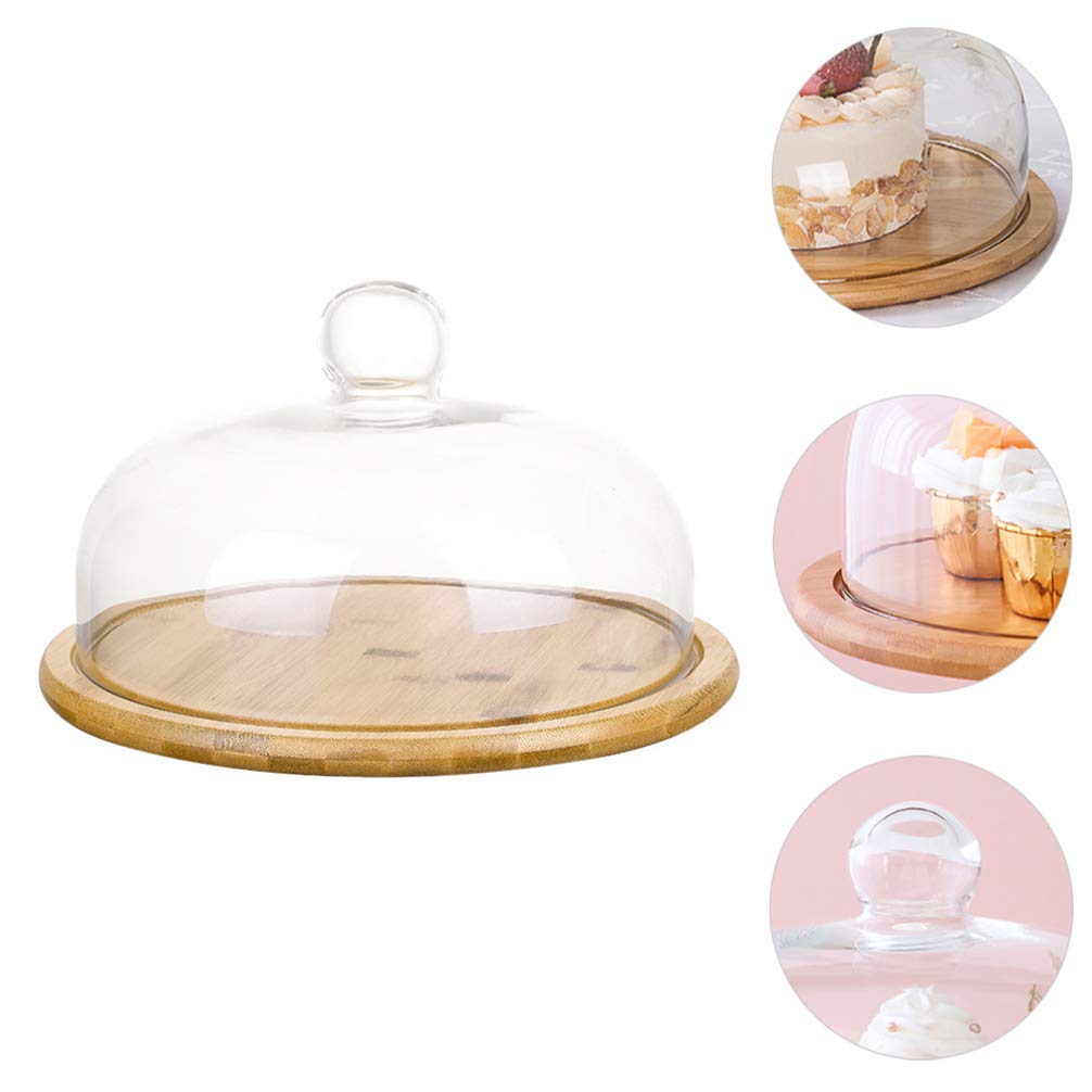 YARNOW Assiette Patisserie Cloche en Verre - Plateau à GâTeaux Et Snacks, IdéAl pour La Maison Et Les RéCeptions