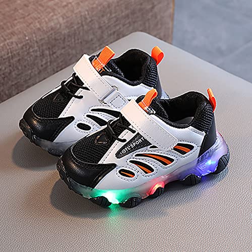 POLG Toddler Boys Girls Sneakers LED Light Breathable Running Sneakers for 1-6T Little Kids Baby Light Up Sport Crib Shoes2