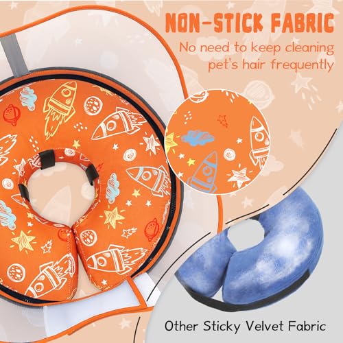 Image of Elevated Inflatable Dog Cone Collar to Stop Licking, Dog Donut Collar After Surgery, Soft Pet Cone Alternative for Small Medium Large Dogs