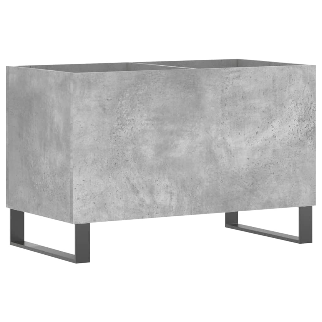 Armadio per dischi in vinile, 74,5 x 38 x 48 cm, colore grigio cemento | Mobile fonofonico moderno per soggiorno e sala musica. Offre un supporto stabile per giradischi e ampio spazio di appoggio.