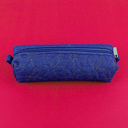 ESTOJO ESCOLAR JEANS FLOR PEQUENA NOTE MEE