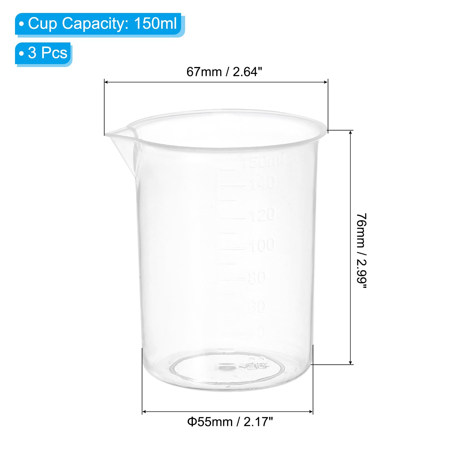 PATIKIL 150ml Measuring Cups - Image 2
